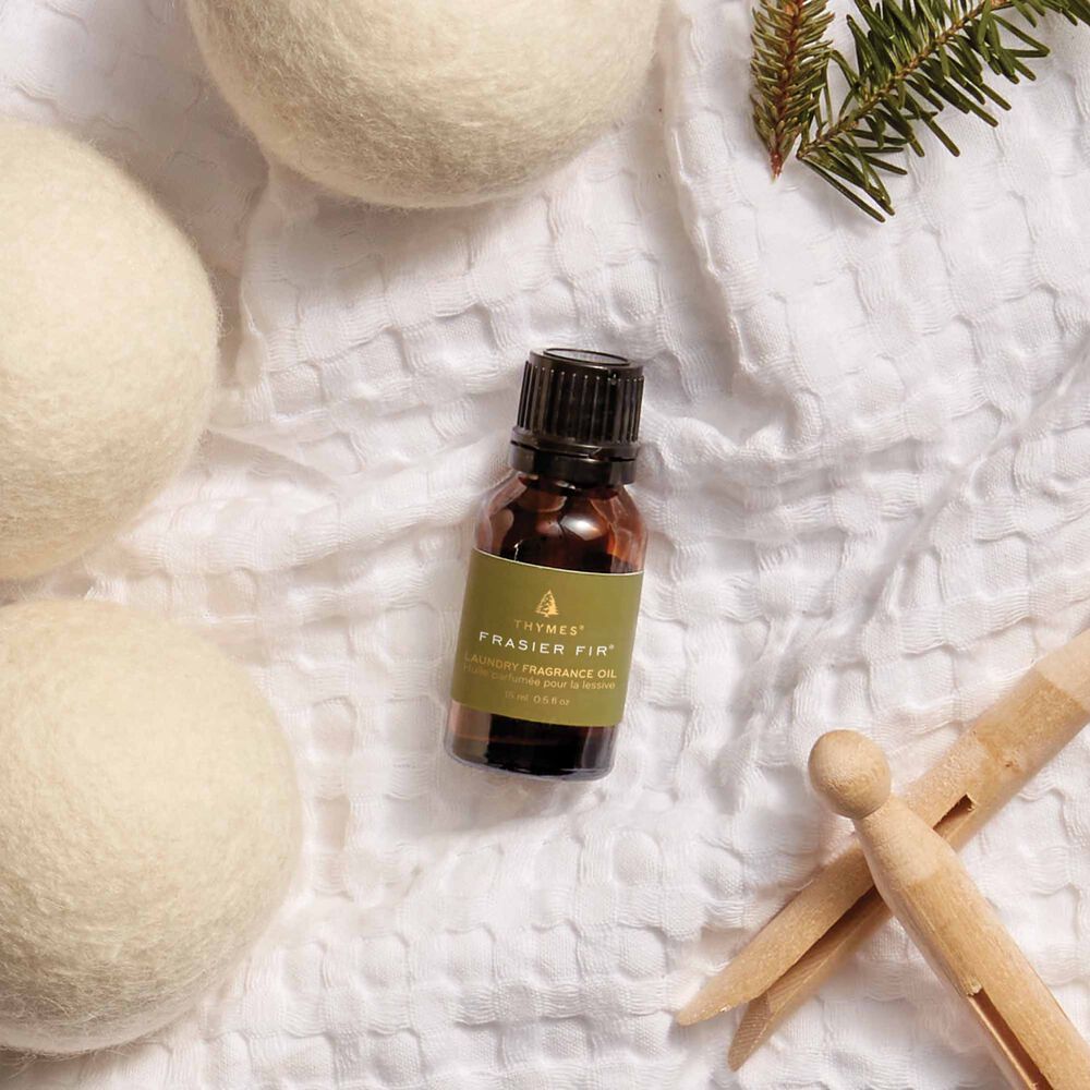 Thymes Frasier Fir Laundry Fragrance Oil with Dryer Balls and Clothespins image number 1
